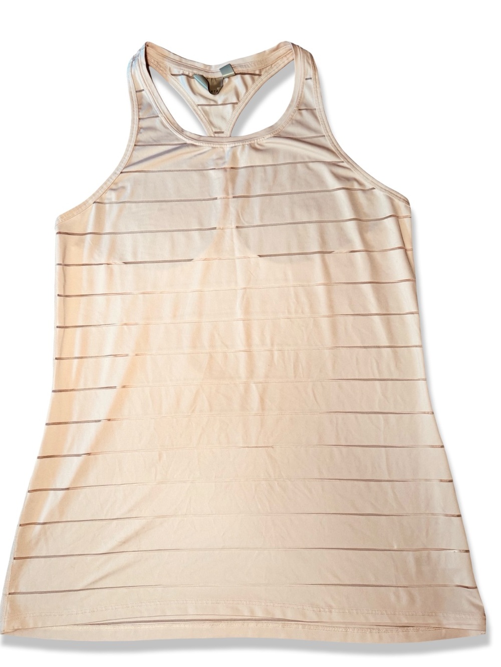 Athleta Racerback Tank High Neck Chi Mesh Flex Top Blush Pink